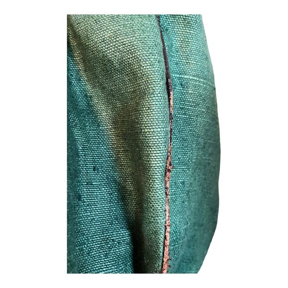 LUANA Green Canvas Hobo Bag Strappy Dual Handle Shoulder Handbag Zip Closure GUC - Picture 10 of 14